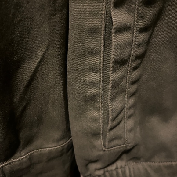 JustFab Olive Green Jean Jacket with Floral Embroidery - Picture 4 of 8